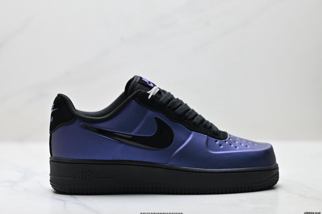 Nike Air Force 1 Low Purple Black Unisex Sneakers Style 17 detail view 2