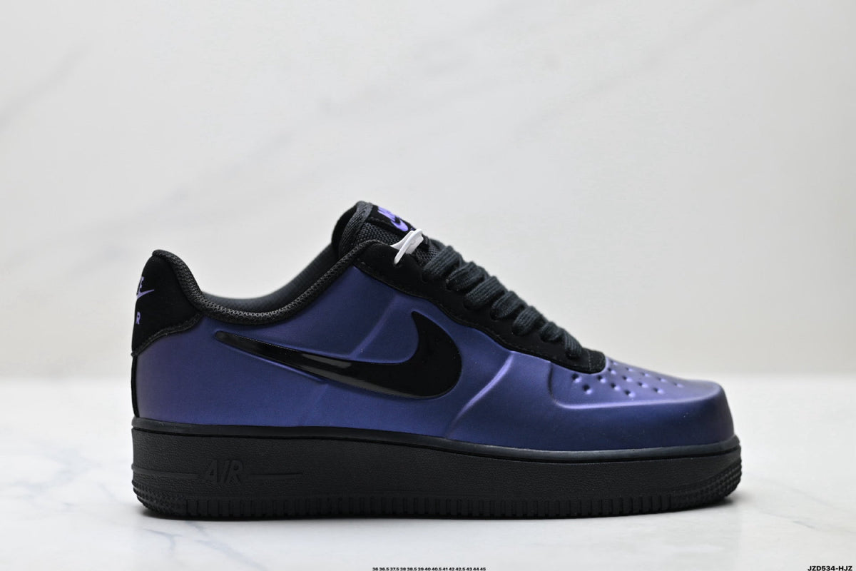 Nike Air Force 1 Low Purple Black Unisex Sneakers Style 17 detail view 2
