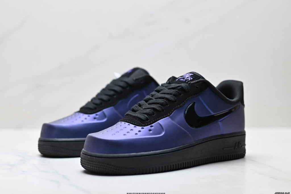 Nike Air Force 1 Low Purple Black Unisex Sneakers Style 17 detail view 5