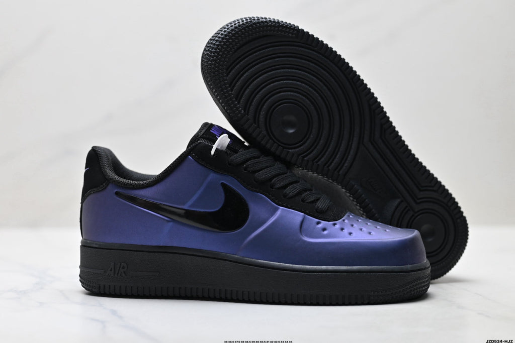 Nike Air Force 1 Low Purple Black Unisex Sneakers Style 17 detail view 6