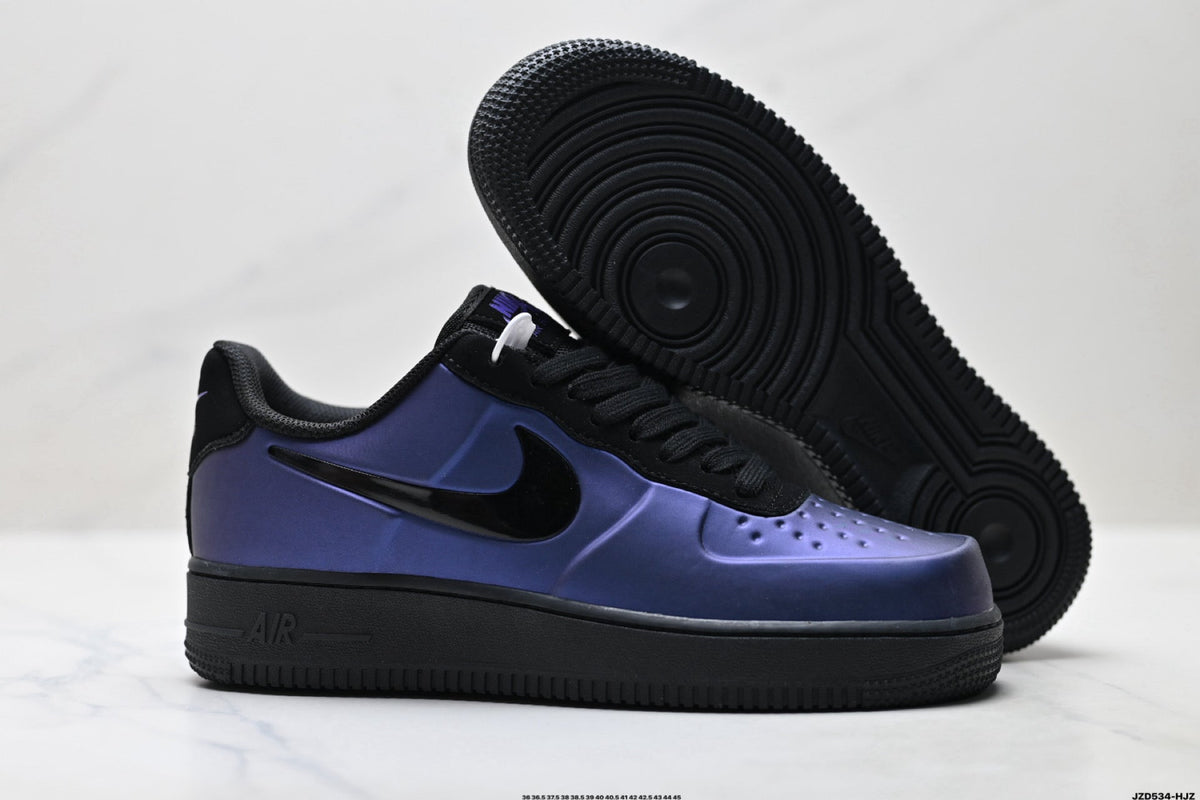 Nike Air Force 1 Low Purple Black Unisex Sneakers Style 17 detail view 6