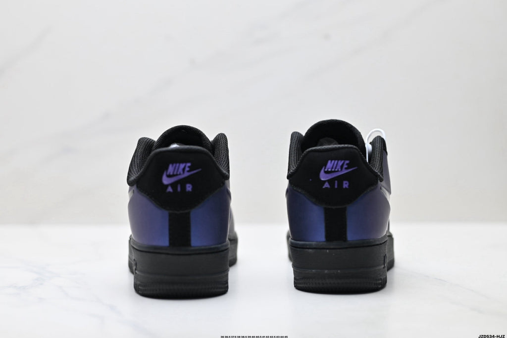 Nike Air Force 1 Low Purple Black Unisex Sneakers Style 17 detail view 7