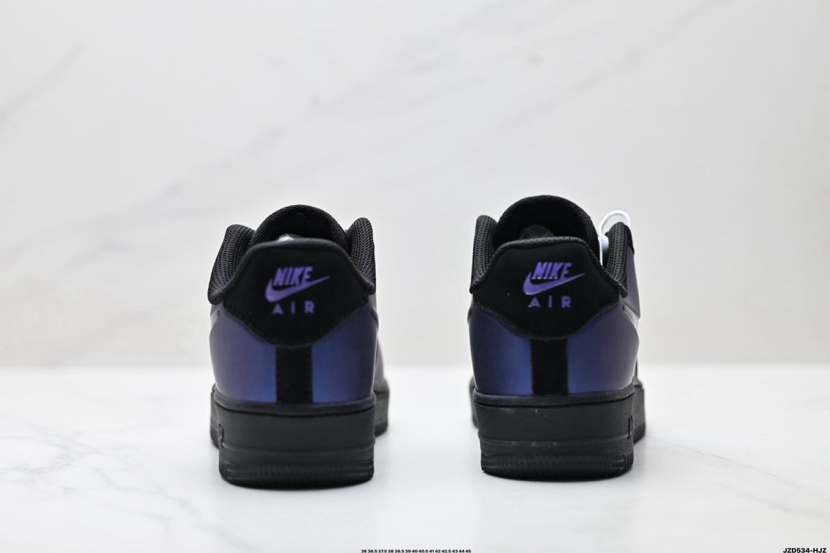 Nike Air Force 1 Low Purple Black Unisex Sneakers Style 17 detail view 7
