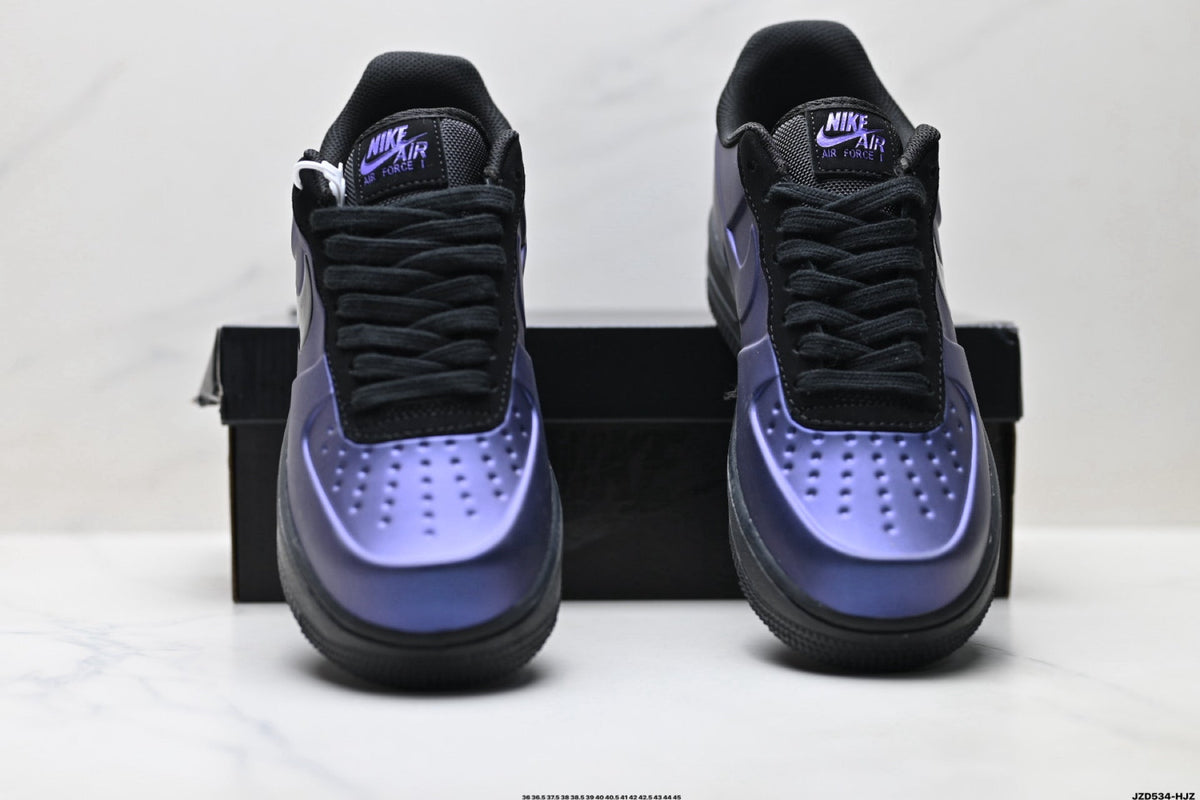 Nike Air Force 1 Low Purple Black Unisex Sneakers Style 17 detail view 8