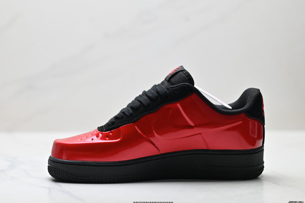 Nike Air Force 1 Low Red Black Unisex Sneakers Style 20 detail view 4