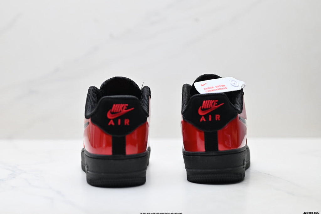 Nike Air Force 1 Low Red Black Unisex Sneakers Style 20 detail view 7