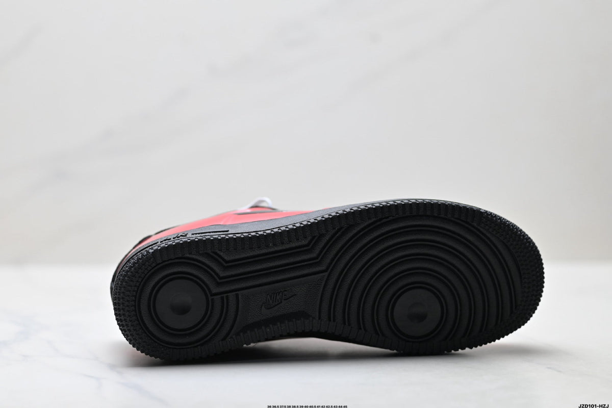 Nike Air Force 1 Low Red Black Unisex Sneakers Style 20 detail view 9