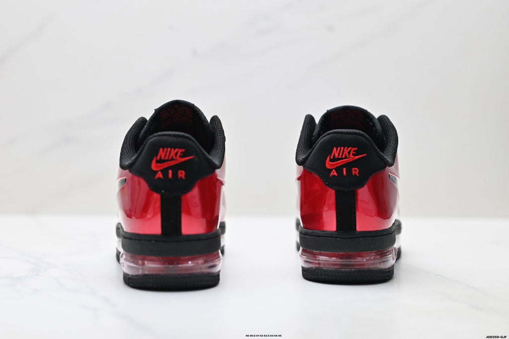 Nike Air Force 1 Low Red Black Unisex Sneakers Style 03 detail view 7