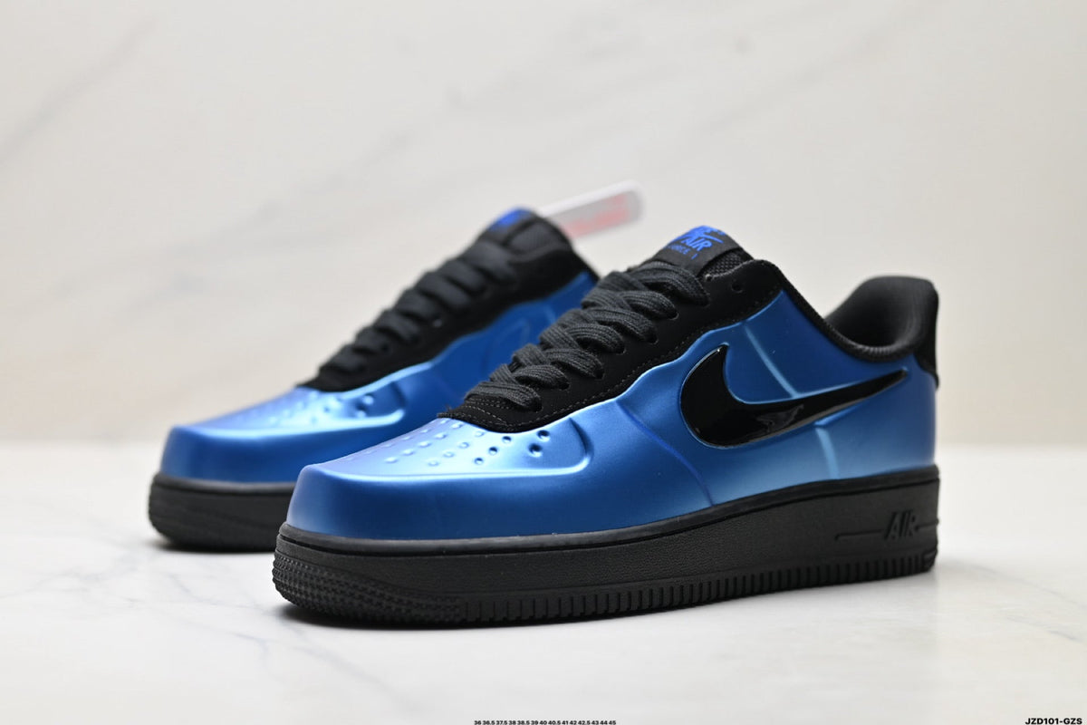 Nike Air Force 1 Low Royal Blue Black Unisex Sneakers Style 08 detail view 5