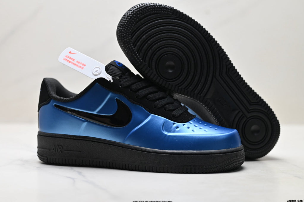 Nike Air Force 1 Low Royal Blue Black Unisex Sneakers Style 08 detail view 6