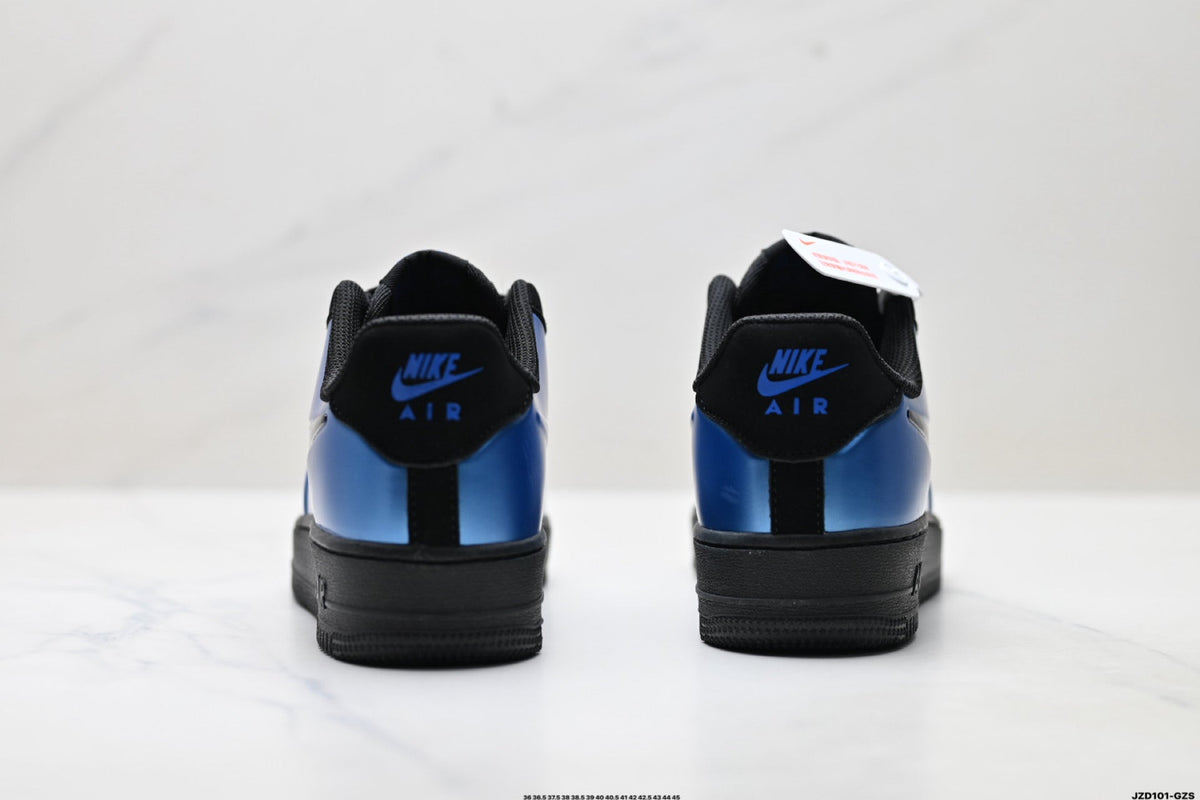 Nike Air Force 1 Low Royal Blue Black Unisex Sneakers Style 08 detail view 7