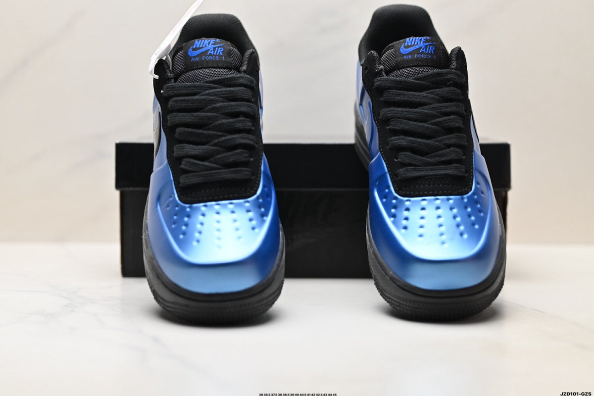Nike Air Force 1 Low Royal Blue Black Unisex Sneakers Style 08 detail view 8