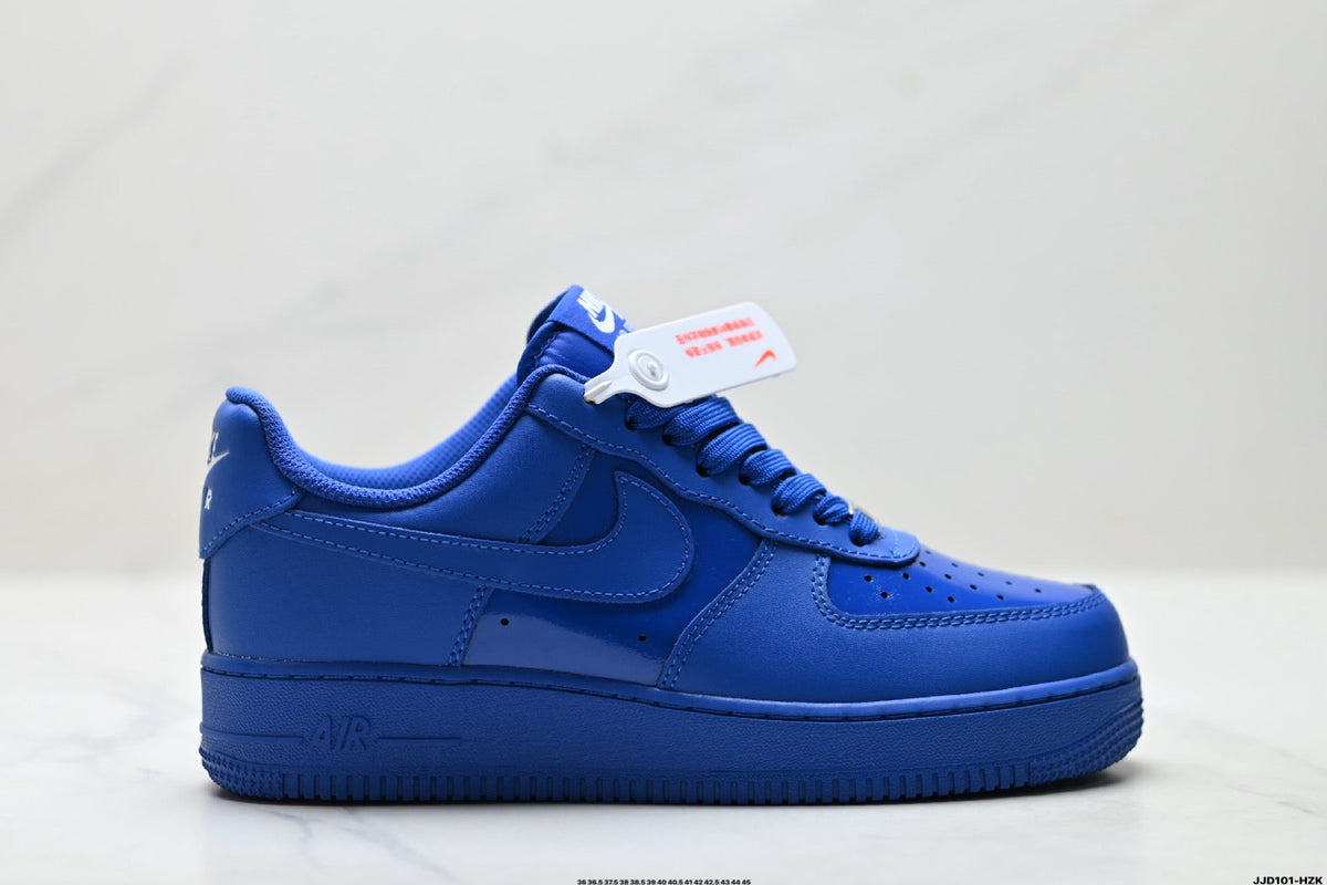 Nike Air Force 1 Low Royal Blue Tonal Unisex Sneakers Style 01 detail view 2