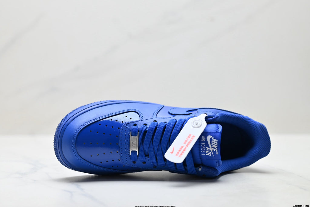 Nike Air Force 1 Low Royal Blue Tonal Unisex Sneakers Style 01 detail view 3