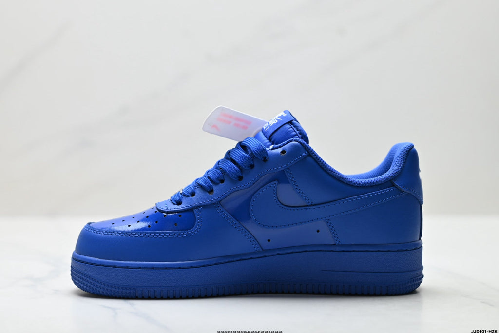 Nike Air Force 1 Low Royal Blue Tonal Unisex Sneakers Style 01 detail view 4