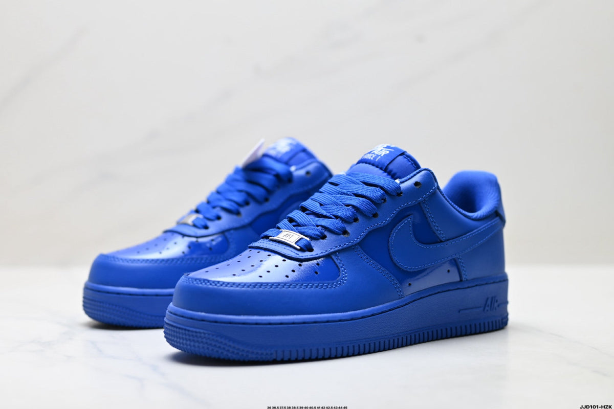 Nike Air Force 1 Low Royal Blue Tonal Unisex Sneakers Style 01 detail view 5