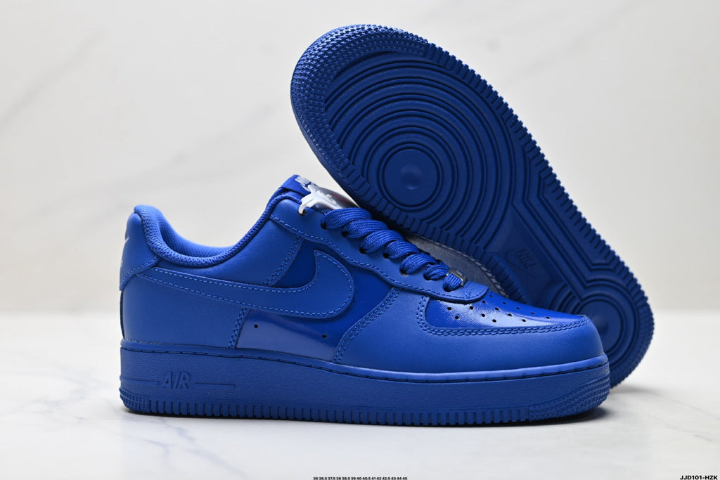 Nike Air Force 1 Low Royal Blue Tonal Unisex Sneakers Style 01 detail view 6