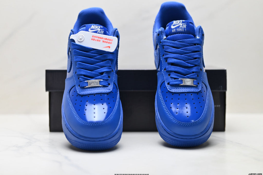 Nike Air Force 1 Low Royal Blue Tonal Unisex Sneakers Style 01 detail view 8
