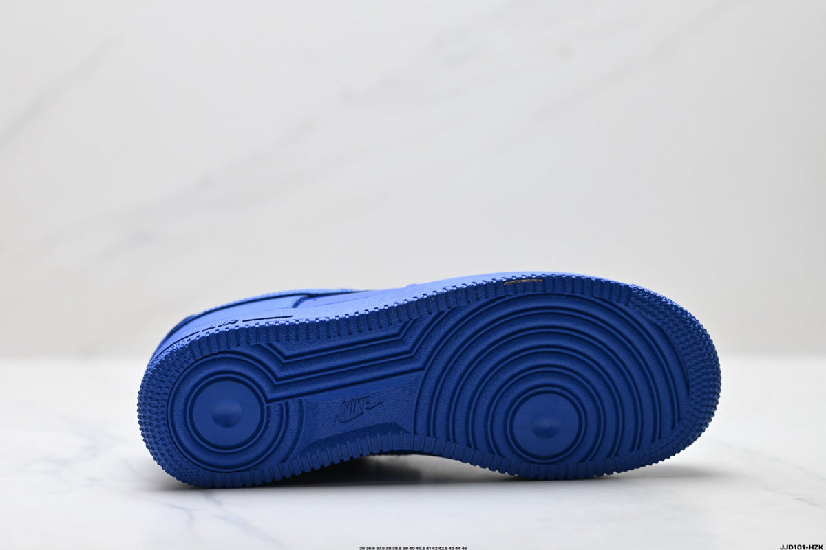 Nike Air Force 1 Low Royal Blue Tonal Unisex Sneakers Style 01 detail view 9