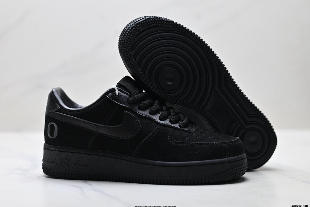 Nike Air Force 1 Low Triple Black Unisex Sneakers Style 15 detail view 6
