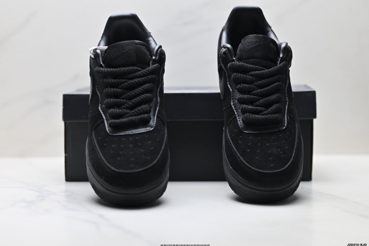 Nike Air Force 1 Low Triple Black Unisex Sneakers Style 15 detail view 8