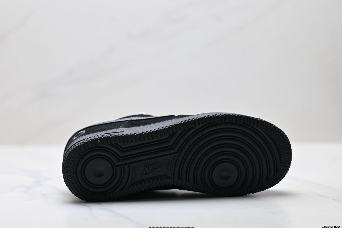 Nike Air Force 1 Low Triple Black Unisex Sneakers Style 15 detail view 9