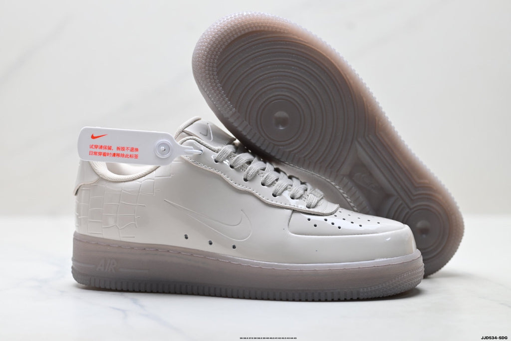 Nike Air Force 1 Low Triple White Unisex Sneakers Style 05 detail view 6