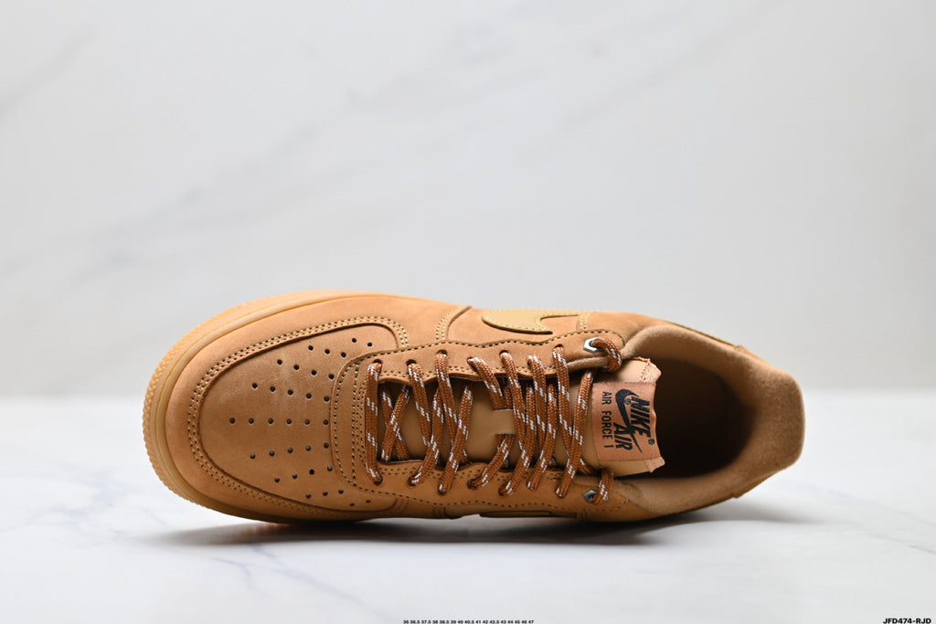 Nike Air Force 1 Low Wheat Tan Gum Unisex Sneakers Style 19 detail view 3