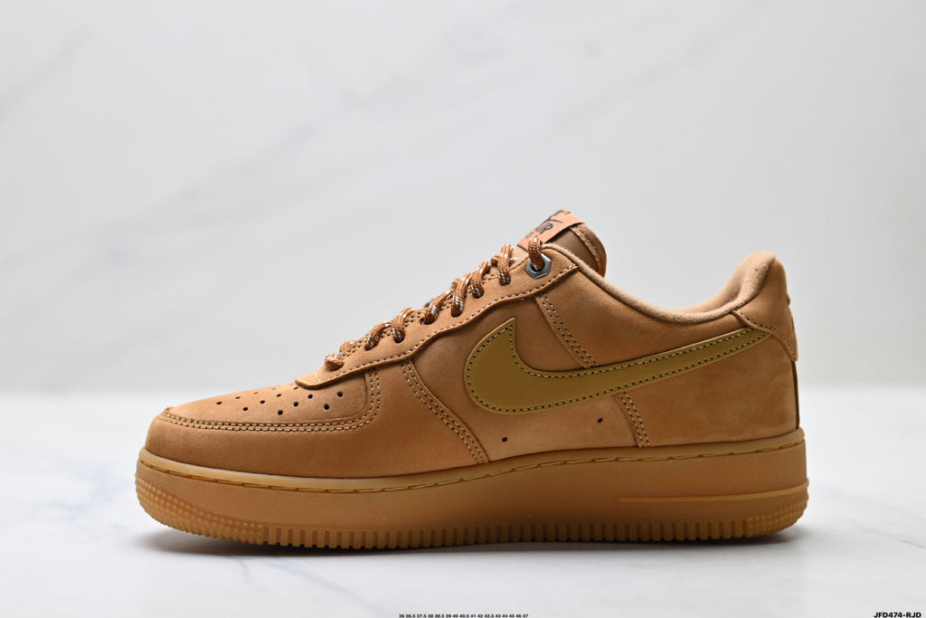 Nike Air Force 1 Low Wheat Tan Gum Unisex Sneakers Style 19 detail view 4