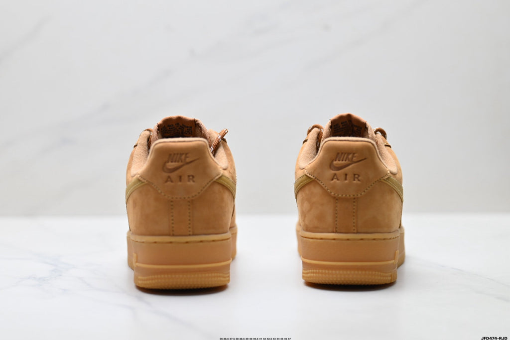 Nike Air Force 1 Low Wheat Tan Gum Unisex Sneakers Style 19 detail view 7