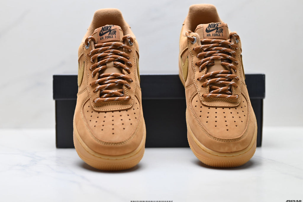 Nike Air Force 1 Low Wheat Tan Gum Unisex Sneakers Style 19 detail view 8
