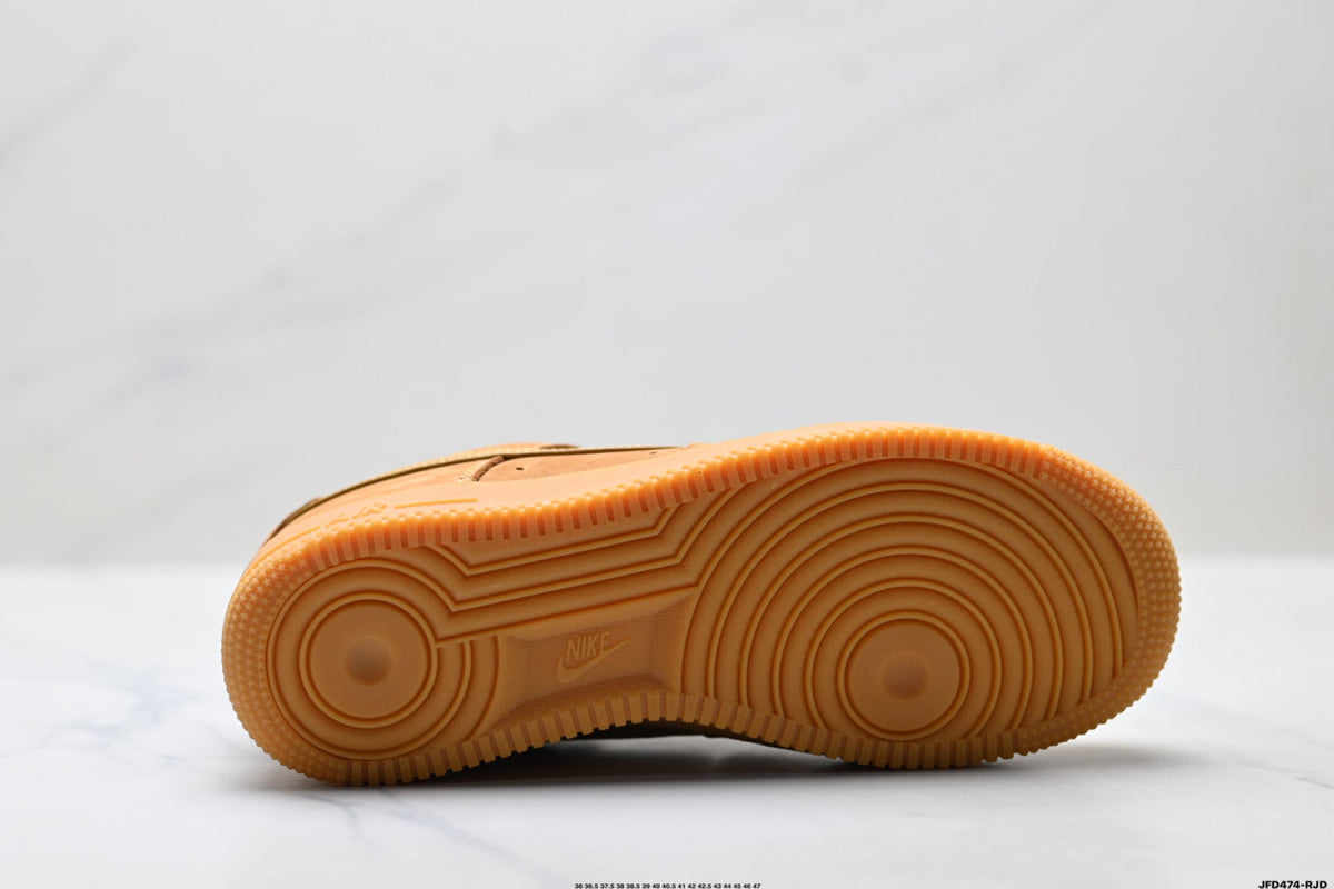 Nike Air Force 1 Low Wheat Tan Gum Unisex Sneakers Style 19 detail view 9