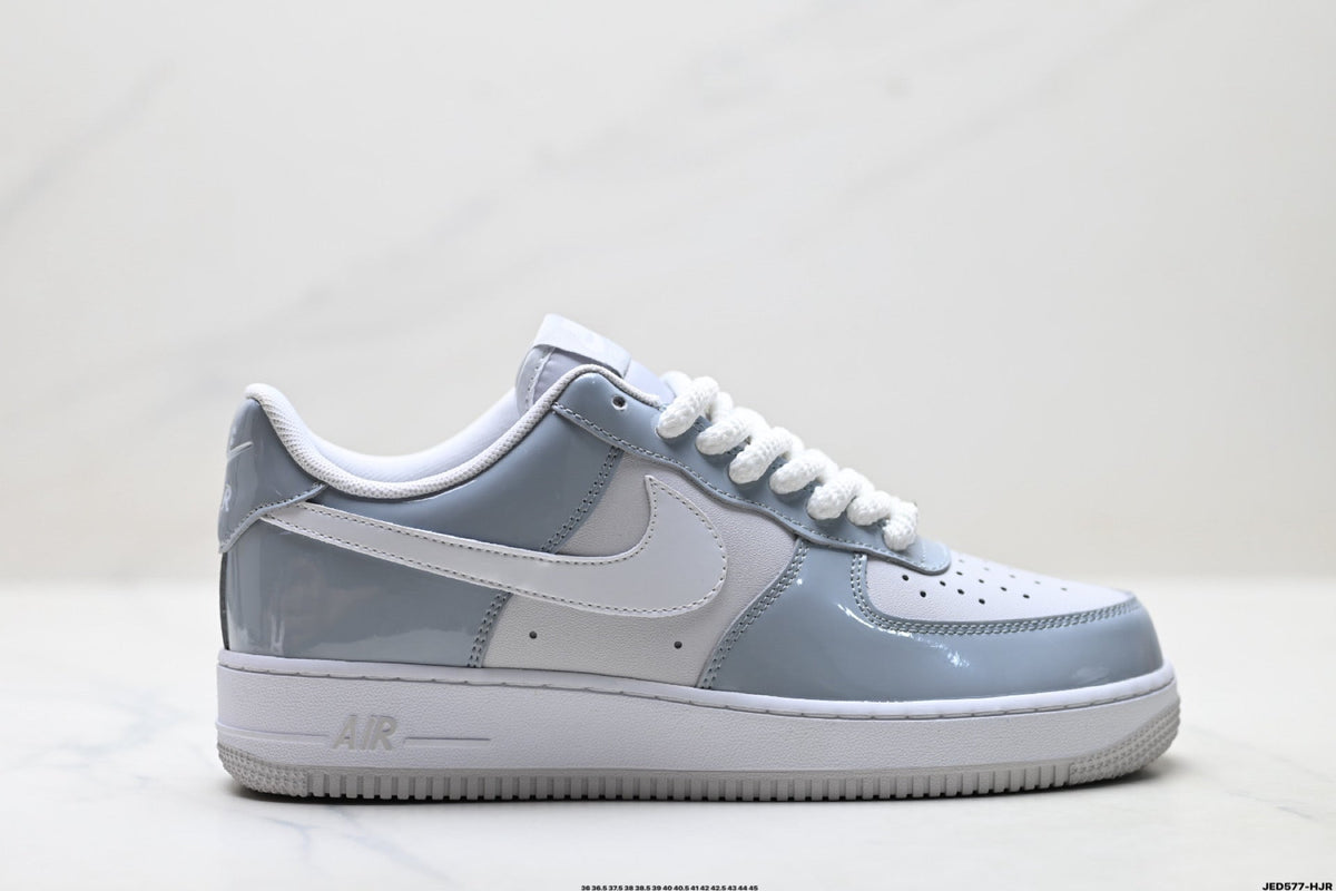 Nike Air Force 1 Low White Gray Unisex Sneakers Style 19 detail view 2