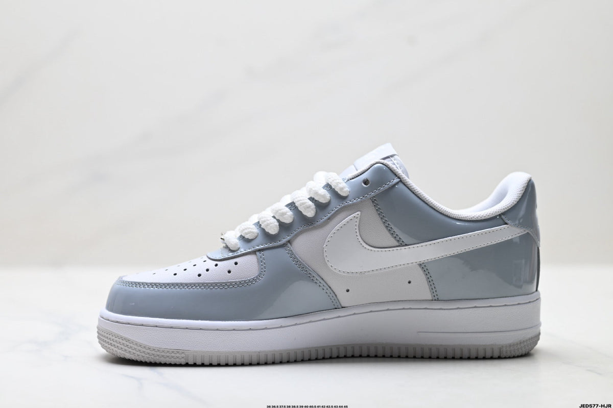 Nike Air Force 1 Low White Gray Unisex Sneakers Style 19 detail view 4