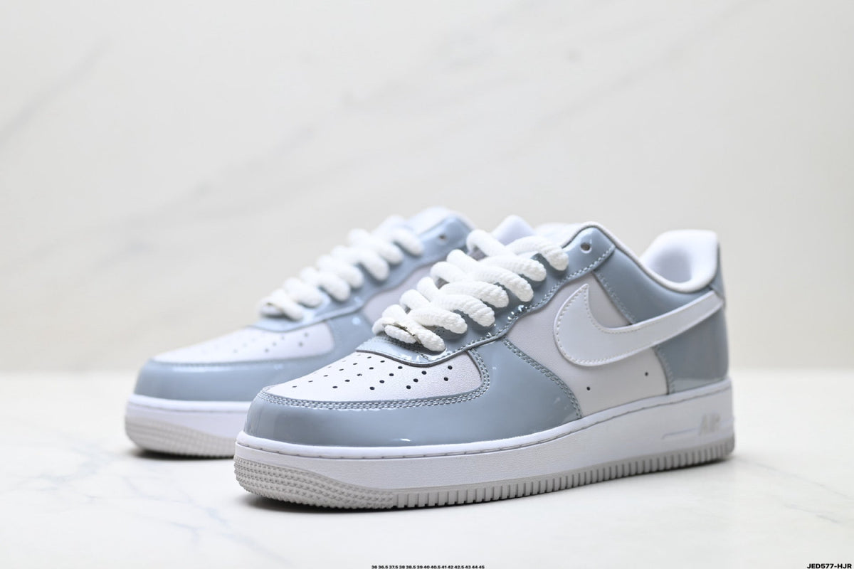 Nike Air Force 1 Low White Gray Unisex Sneakers Style 19 detail view 5