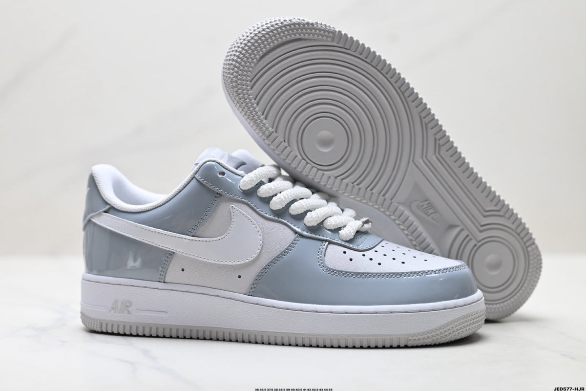 Nike Air Force 1 Low White Gray Unisex Sneakers Style 19 detail view 6