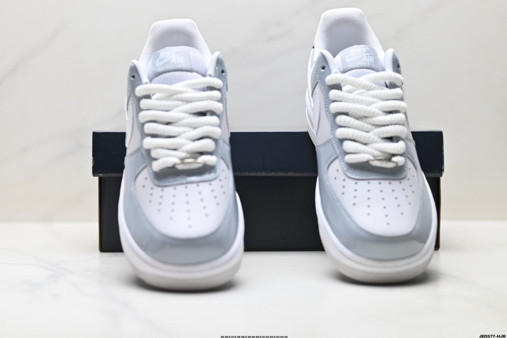 Nike Air Force 1 Low White Gray Unisex Sneakers Style 19 detail view 8