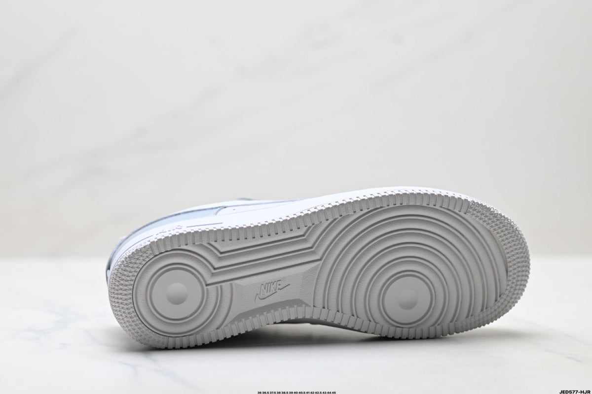 Nike Air Force 1 Low White Gray Unisex Sneakers Style 19 detail view 9