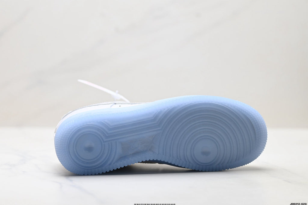 Nike Air Force 1 Low White Ice Blue Unisex Sneakers Style 06 detail view 9