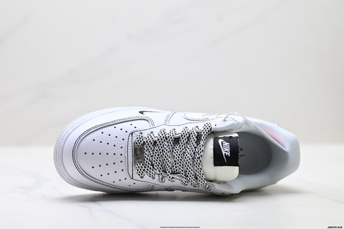 Nike Air Force 1 Low White Snake Print Unisex Sneakers Style 13 detail view 3