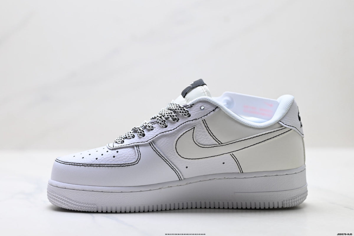 Nike Air Force 1 Low White Snake Print Unisex Sneakers Style 13 detail view 4