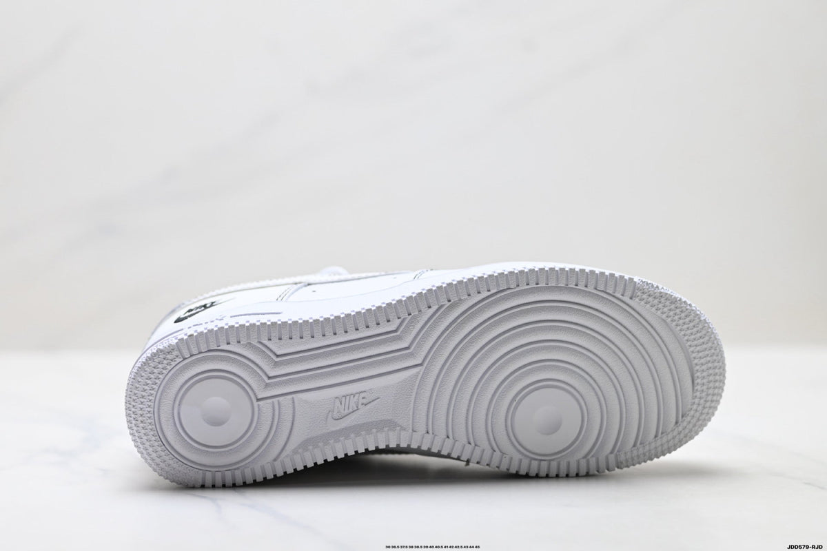 Nike Air Force 1 Low White Snake Print Unisex Sneakers Style 13 detail view 9