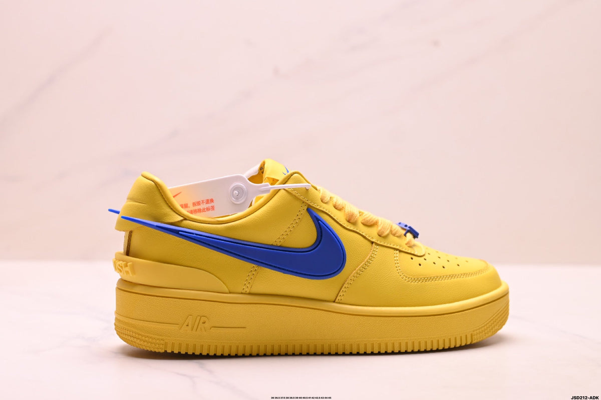 Nike Air Force 1 Low Yellow Royal Blue Unisex Sneakers Style 14 detail view 2