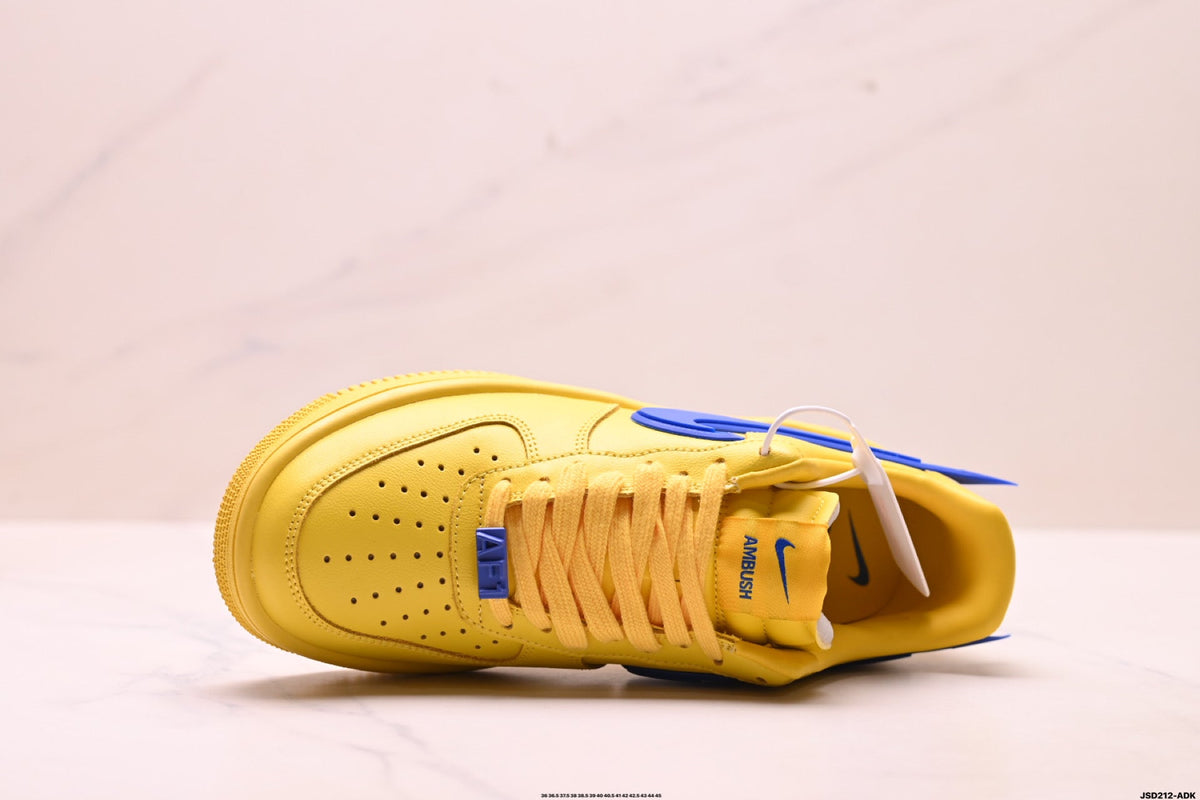 Nike Air Force 1 Low Yellow Royal Blue Unisex Sneakers Style 14 detail view 3
