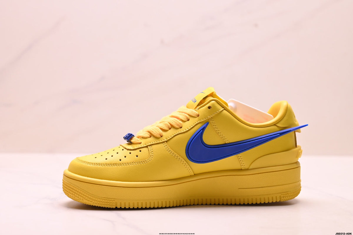 Nike Air Force 1 Low Yellow Royal Blue Unisex Sneakers Style 14 detail view 4