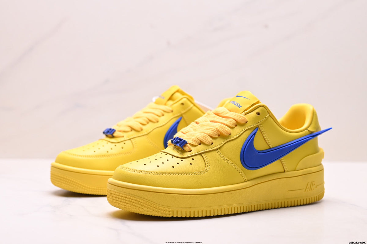 Nike Air Force 1 Low Yellow Royal Blue Unisex Sneakers Style 14 detail view 5