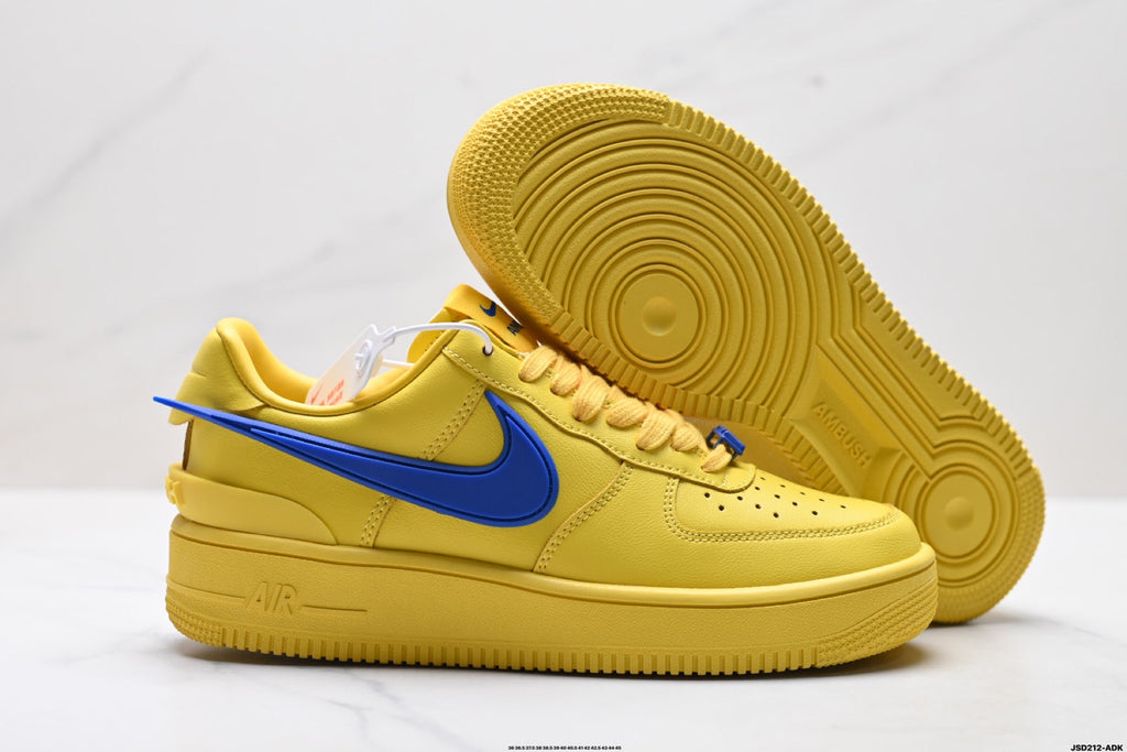 Nike Air Force 1 Low Yellow Royal Blue Unisex Sneakers Style 14 detail view 6