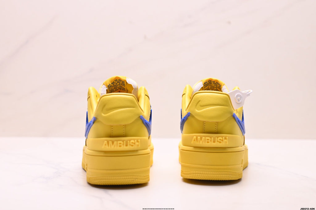 Nike Air Force 1 Low Yellow Royal Blue Unisex Sneakers Style 14 detail view 7