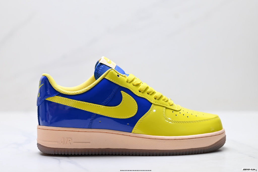 Nike Air Force 1 Low Yellow Royal Blue Unisex Sneakers Style 19 detail view 2