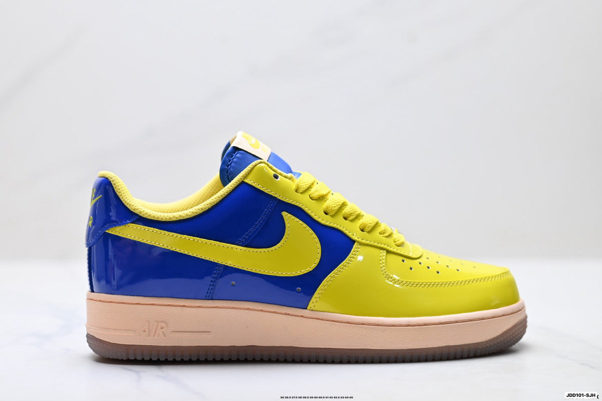 Nike Air Force 1 Low Yellow Royal Blue Unisex Sneakers Style 19 detail view 2